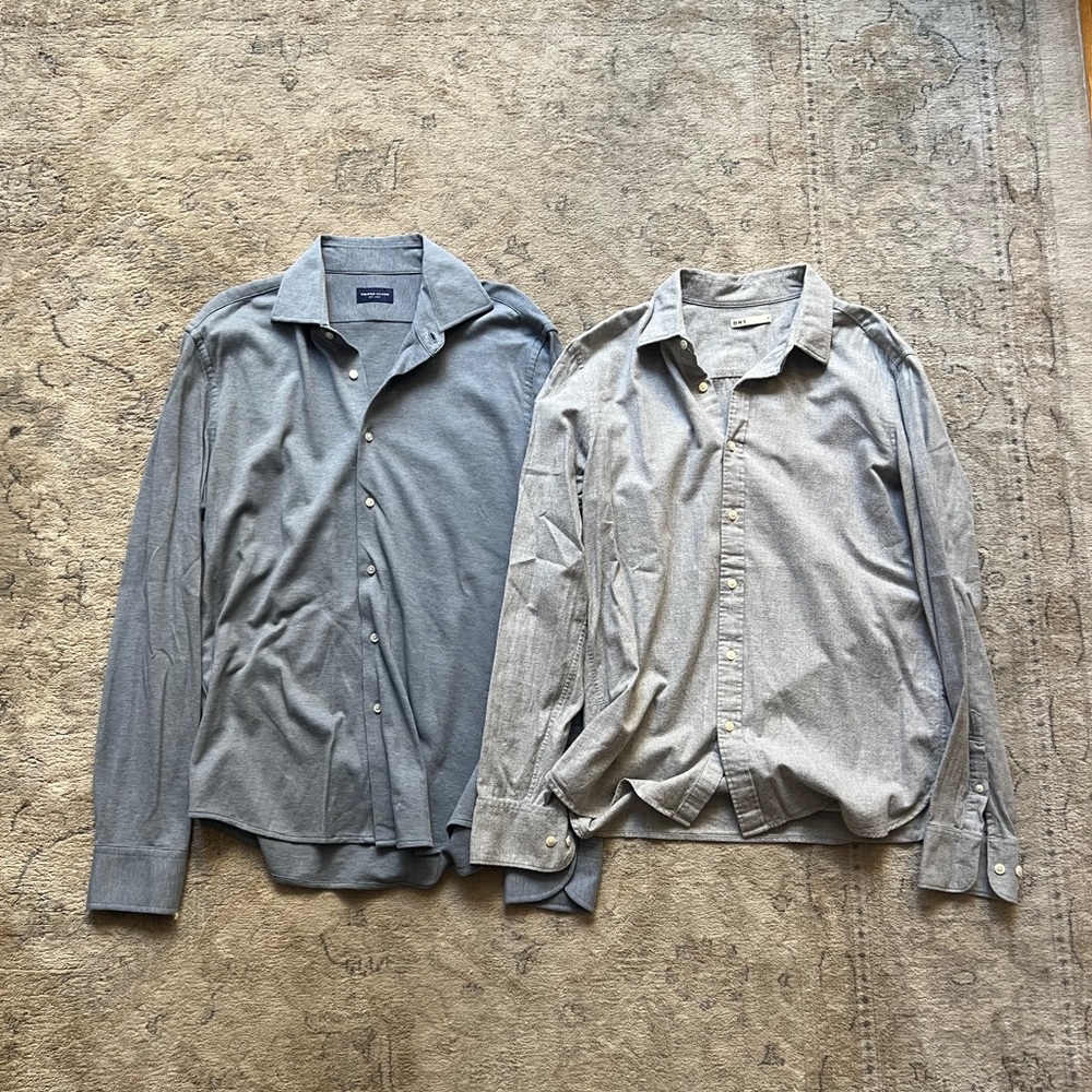 Men's Casual Button Down Shirts - Gray